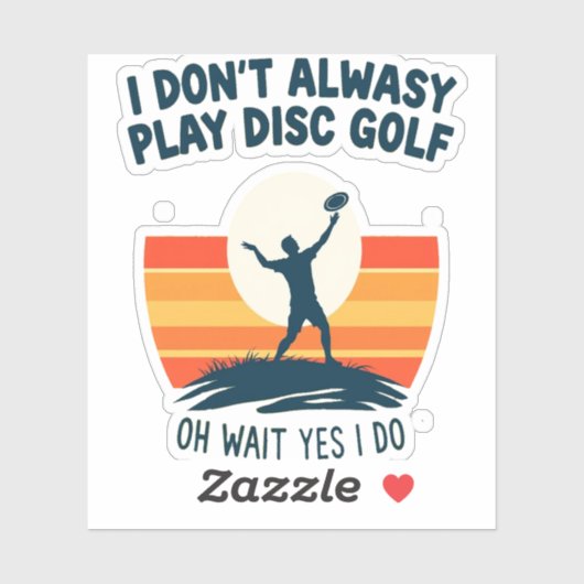 ディスクゴルフ愛好家Tシャツデザイン シール (シート)