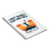 ディスクゴルフ愛好家Tシャツデザイン ノートブック (右側)