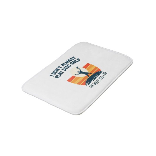 ディスクゴルフ愛好家Tシャツデザイン バスマット (アングル)