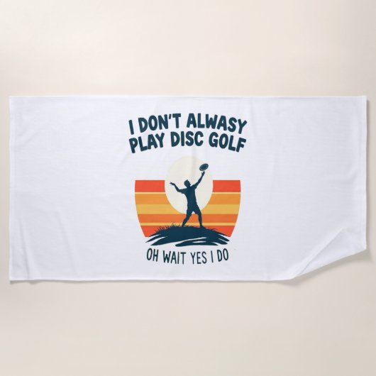ディスクゴルフ愛好家Tシャツデザイン ビーチタオル (正面)