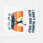 ディスクゴルフ愛好家Tシャツデザイン フリースブランケット (正面(横))