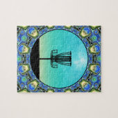 ディスクゴルフ抽象芸術バスケット5 ジグソーパズル (横)