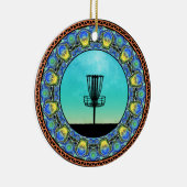 ディスクゴルフ抽象芸術バスケット5 セラミックオーナメント (右)