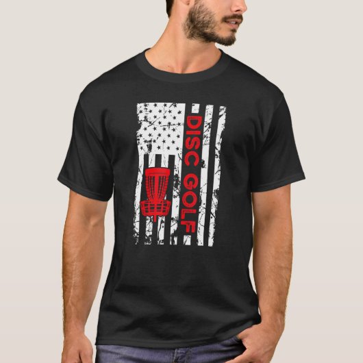 ディスクゴルフ旗かご Tシャツ (正面)