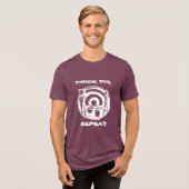 ディスクゴルフ染色液 | スロー、染色、リピート トライブレンドＴシャツ (正面全面)