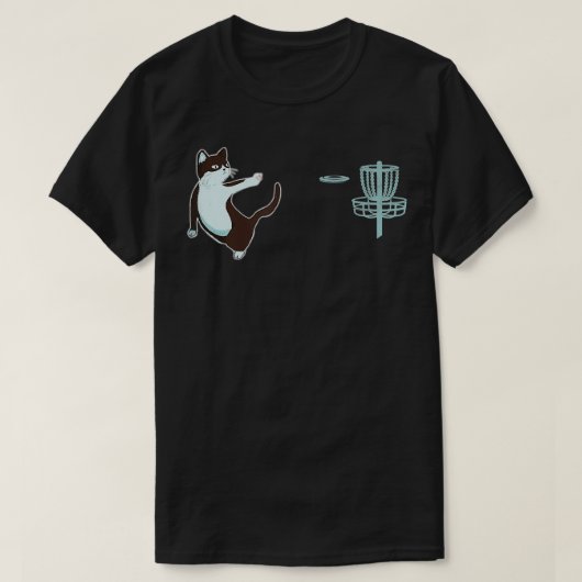 ディスクゴルフ猫 Tシャツ (デザイン正面)