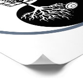 ディスクゴルフ男性へS女子 – 陰陽 ポスター (角)