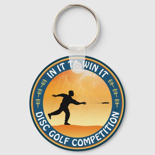 ディスクゴルフ競技会 キーホルダー (正面)