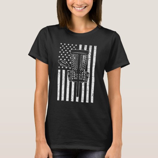 ディスクゴルフ米国国旗 Tシャツ (正面)