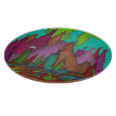 ディスクゴルフ芸術ガラス カッティングボード (角)