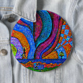 ディスクゴルフ芸術ボタン6" 缶バッジ (インサイチュ)