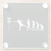 ディスクゴルフ進化ディスクゴルフギフト ガラスコースター (裏面)