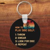 ディスクゴルフ遊ディスクゴルフプレーヤーの方法 キーホルダー (正面)