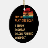 ディスクゴルフ遊ディスクゴルフプレーヤーの方法 セラミックオーナメント (右)