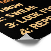 ディスクゴルフ遊ディスクゴルフプレーヤーの方法 ポスター (角)