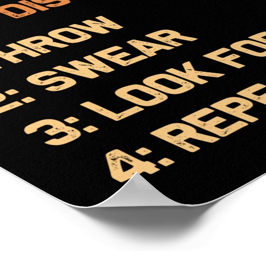 ディスクゴルフ遊ディスクゴルフプレーヤーの方法 ポスター (角)