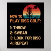 ディスクゴルフ遊ディスクゴルフプレーヤーの方法 ポスター (正面)