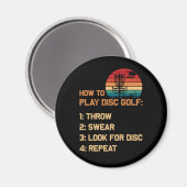 ディスクゴルフ遊ディスクゴルフプレーヤーの方法 マグネット (正面/裏面)