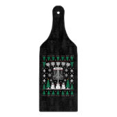 ディスクゴルフ醜いクリスマスセーターパジャマギフト カッティングボード (正面)