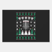 ディスクゴルフ醜いクリスマスセーターパジャマギフト ラッピングペーパーシート (正面)