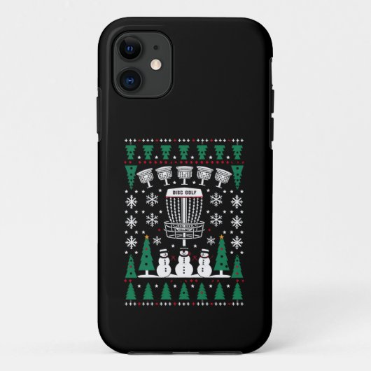 ディスクゴルフ醜いクリスマスセーターパジャマギフト Case-Mate iPhoneケース (裏面)