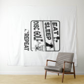 ディスクゴルフ食べススリープリピート タペストリー (インサイチュ(横))