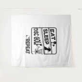 ディスクゴルフ食べススリープリピート タペストリー (正面(横))