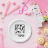 ディスクゴルフ食べススリープリピート ペーパープレート (パーティー)