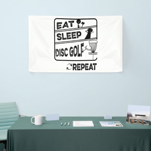 ディスクゴルフ食べススリープリピート 横断幕 (トレードショー)
