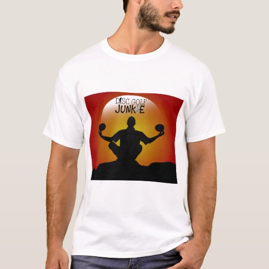 ディスクゴルフ麻薬常習者の黙想 Tシャツ (正面)