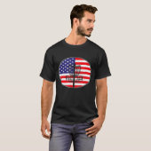 ディスクゴルフ アメリカ国旗 7月4日 2 Tシャツ (正面フル)