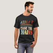 ディスクゴルフ チェーンを追いかけろ Tシャツ (正面フル)