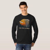 ディスクゴルフ&ビール飲み屋外ゲームアルコールF Tシャツ (正面フル)
