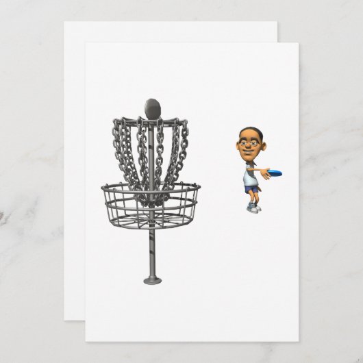 ディスクゴルフ 招待状 (正面/裏面)