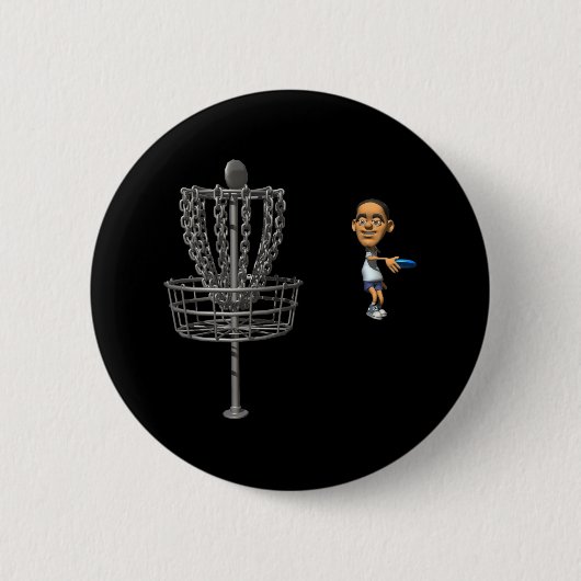 ディスクゴルフ 缶バッジ (正面)