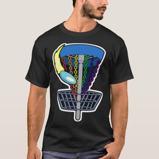ディスクゴルフLGBT+プライド Tシャツ (正面)