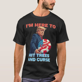 ディスクゴルフTシャツ 冗談みたい 木に当たって悪態をつく レトロ ディ Tシャツ