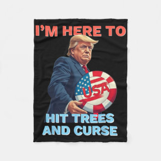 ディスクゴルフTシャツ 冗談 樹に当たって毒づく レトロ ディ フリースブランケット