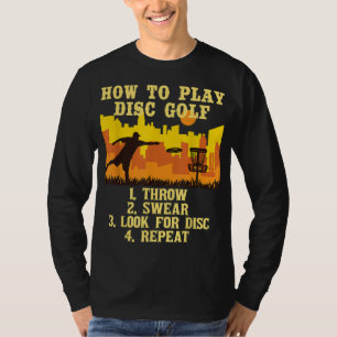 ディスクゴ遊ルフプレーヤーディスク飛んでいるゴルファーの方法 Tシャツ