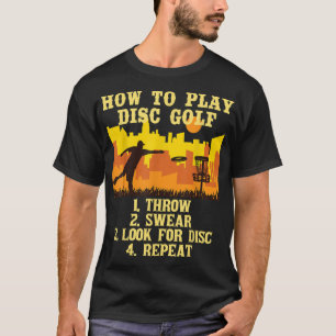ディスクゴ遊ルフプレーヤーディスク飛んでいるゴルファーの方法 Tシャツ