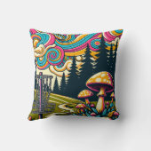 ディスクサイケデリックゴルフバスケット及びレトロキノコ クッション (裏面)