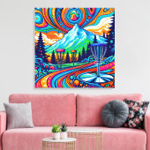 ディスクサイケデリックスクゴルフ場 キャンバスプリント (インサイチュ (リビング))