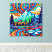 ディスクサイケデリックスクゴルフ場 キャンバスプリント (インサイチュ (ウッドフロア))