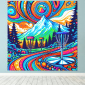 ディスクサイケデリックスクゴルフ場 キャンバスプリント (インサイチュ (ウッドフロア))