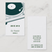 ディスクジョッキーのターンテーブル 名刺 (正面/裏面)
