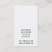 ディスクジョッキーのターンテーブル 名刺 (裏面)