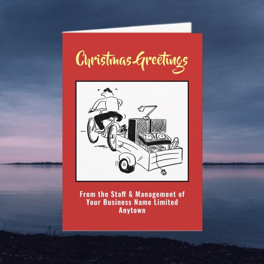 ディスクジョッキーまたはDJクリスマスカード シーズンカード