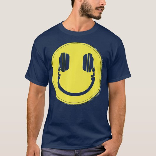 ディスクジョッキー顔DJ Music Premium Tシャツ (正面)