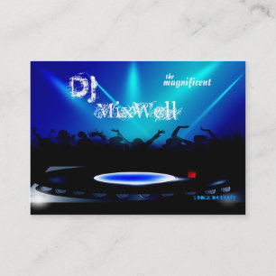 ディスクジョッキーDJはパーティを楽しみま名刺を協力させます 名刺