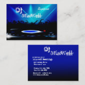ディスクジョッキーDJはパーティを楽しみま名刺を協力させます 名刺 (正面/裏面)